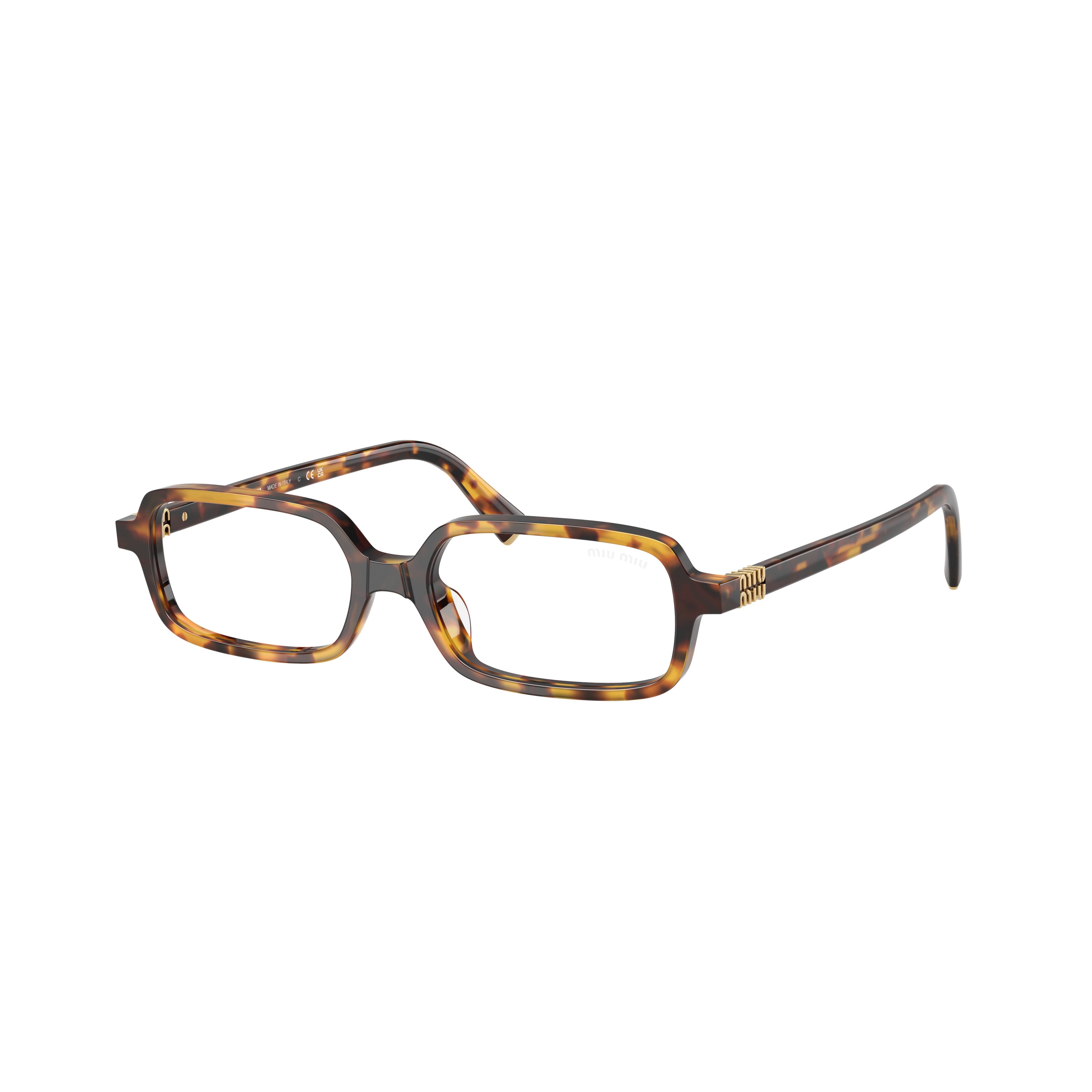 0mu 11zs Rectangular Tortoiseshell Acetate Eyeglasses