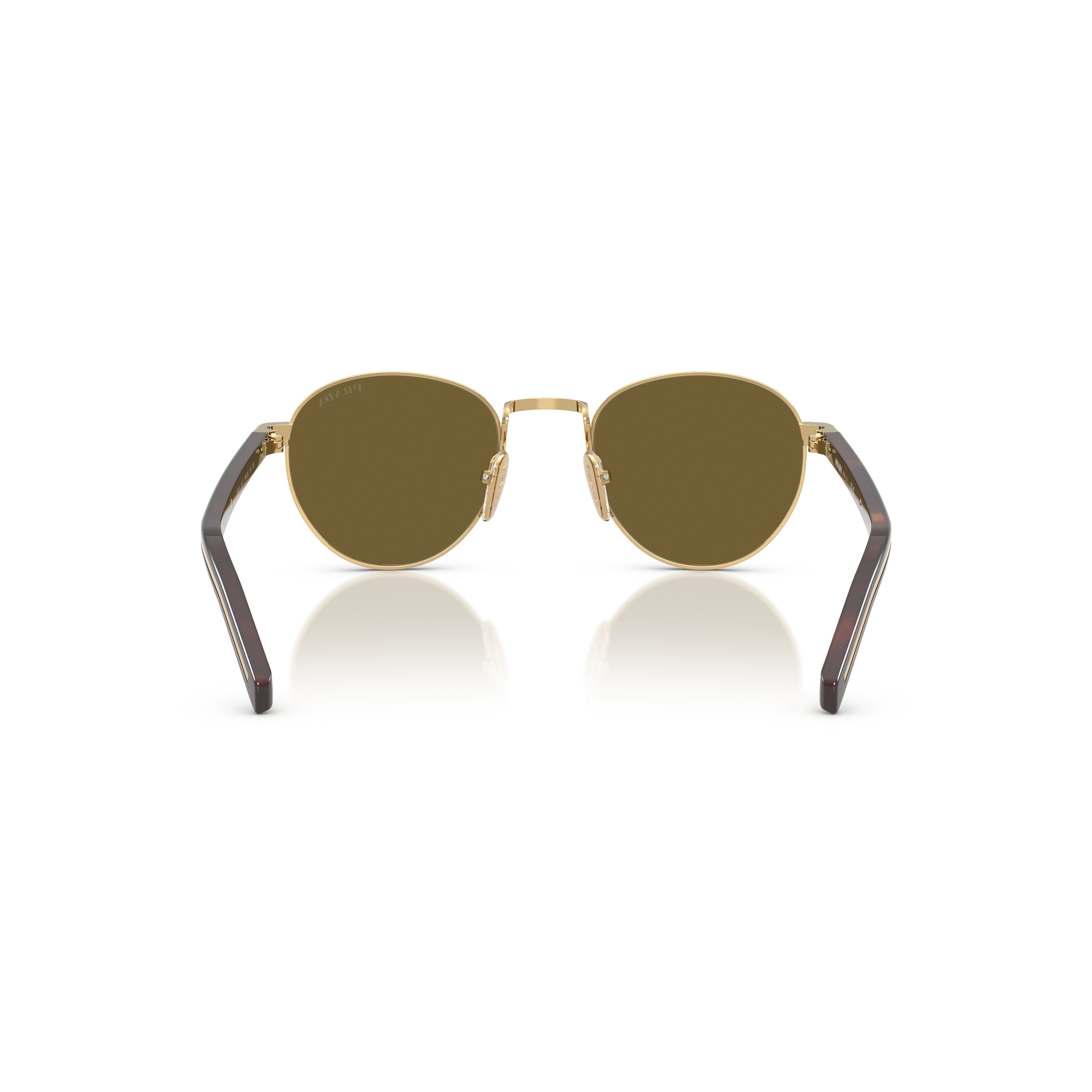 0pr B52s Round Frame Gold-tone Metal Sunglasses