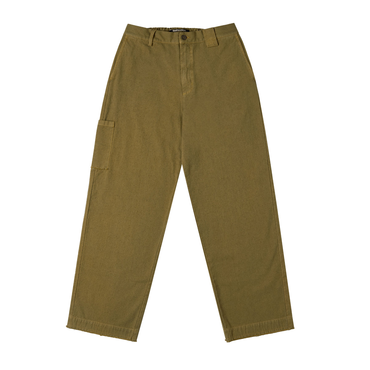 Straight-fit Pants with Asymmetrical Waistband