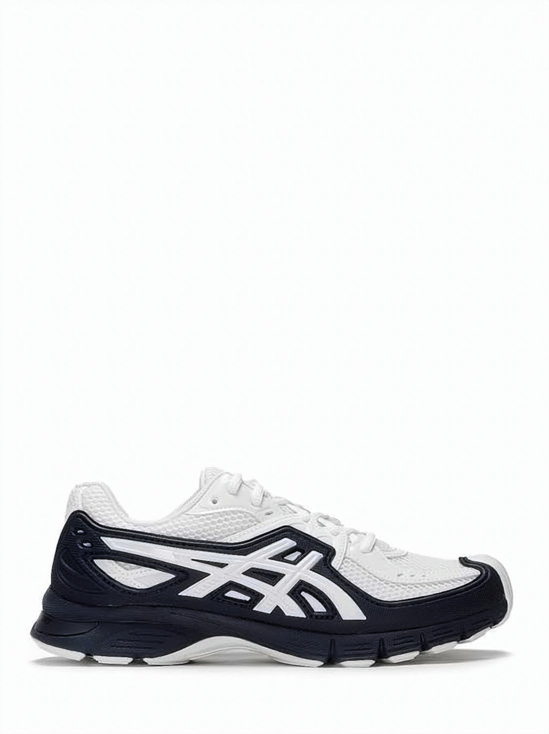 White Black Mesh Synthetic Overlay Sneakers