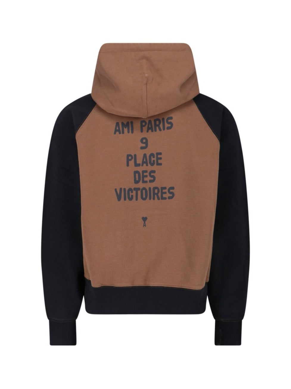 Two-Tone Hoodie With Stitched Branding And Embroidered Detail