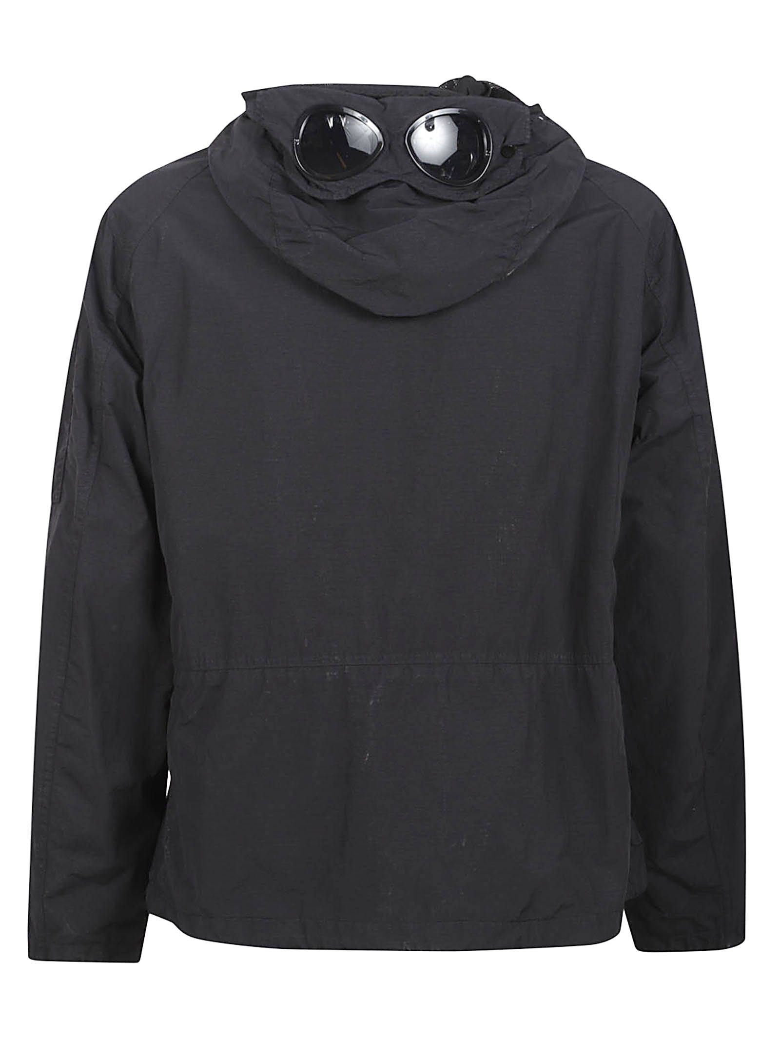 Matte Black Jacket with Integrated Goggles