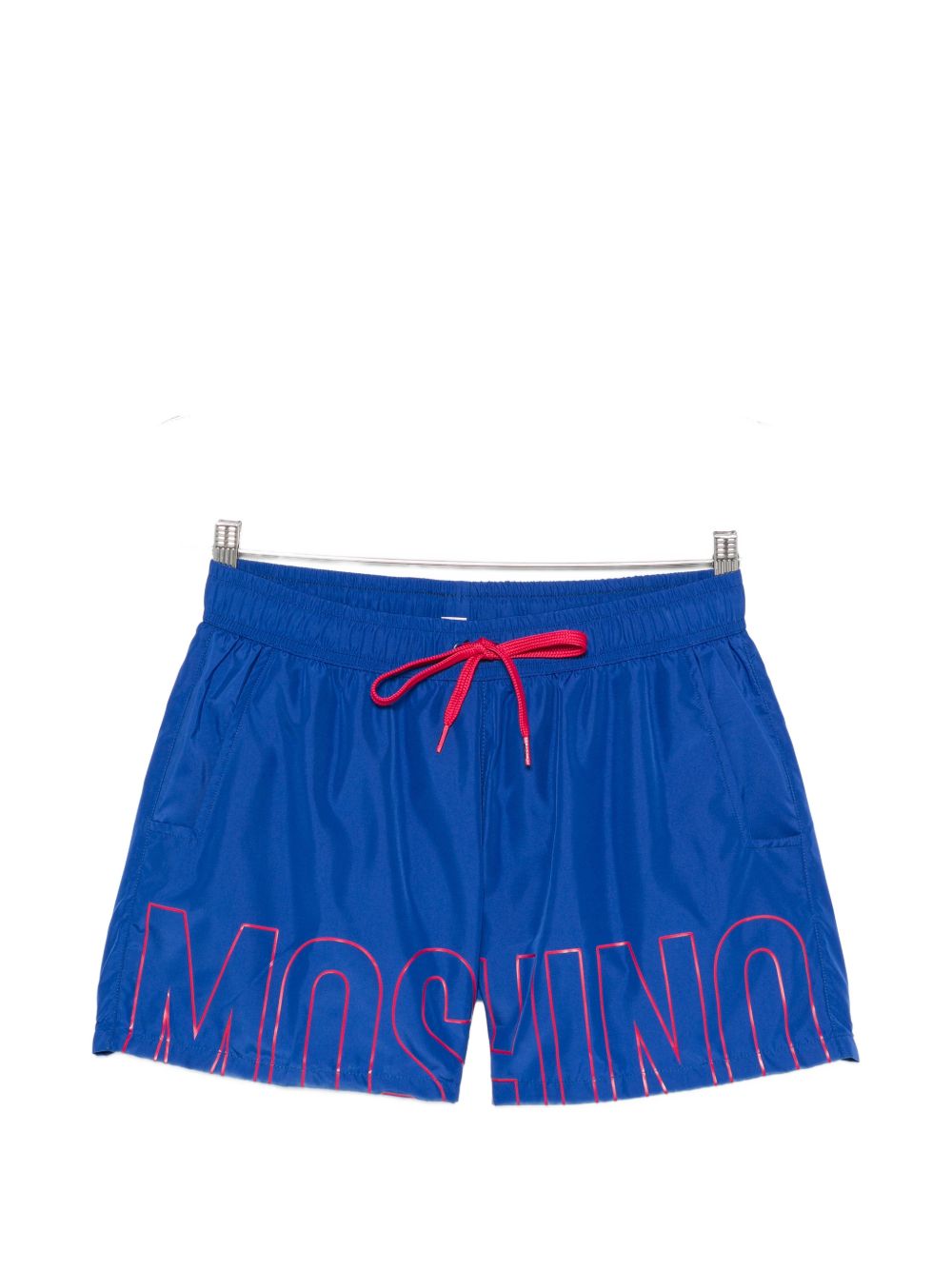 Blue Front Logo Drawstring Swim Shorts