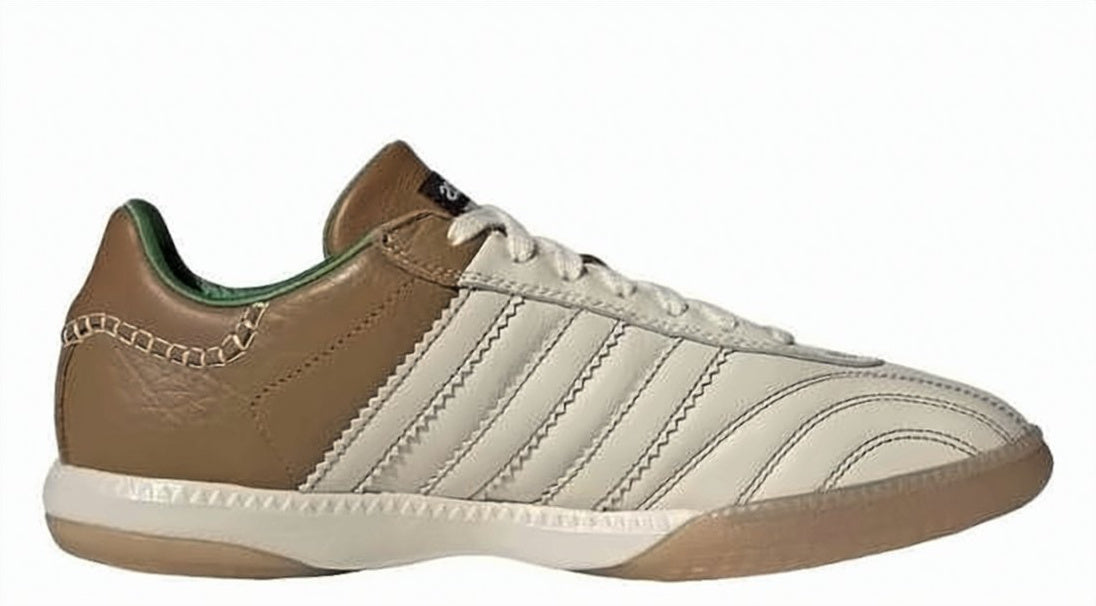 Low-Top Cream and Brown Leather Sneakers