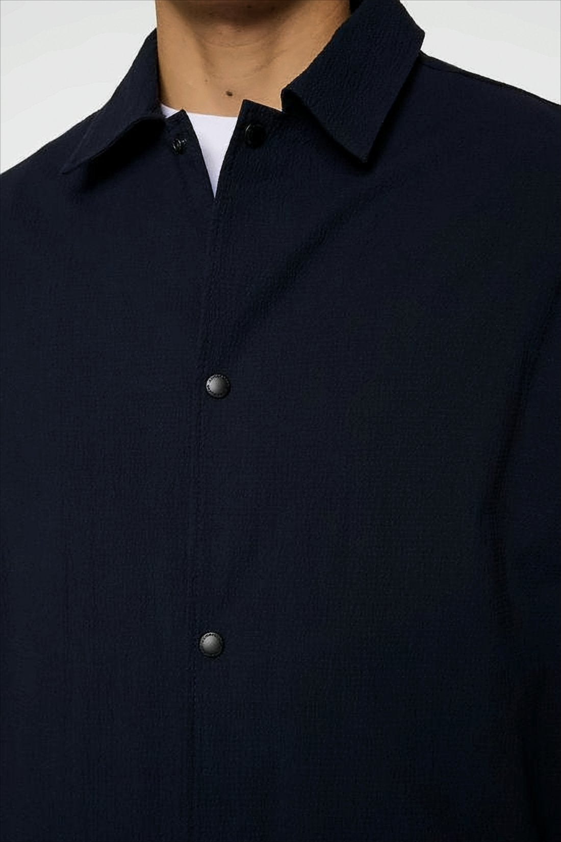 Blue Jacket With Straight Silhouette