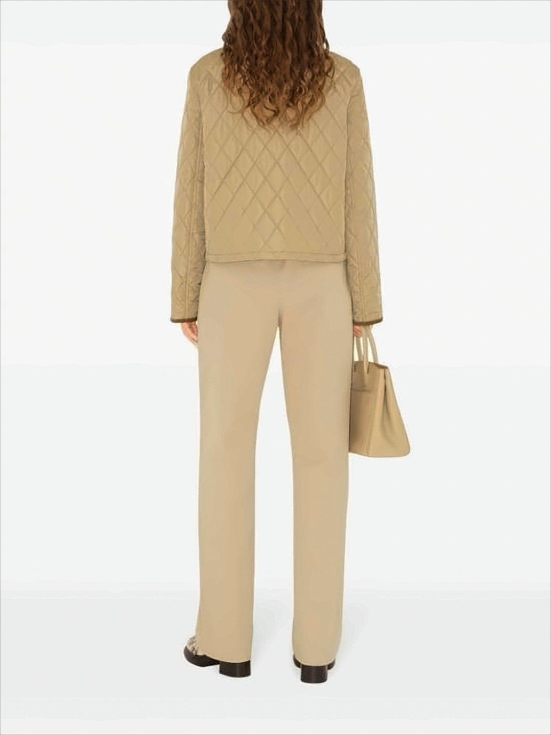 Cropped Quilted Nylon Jacket