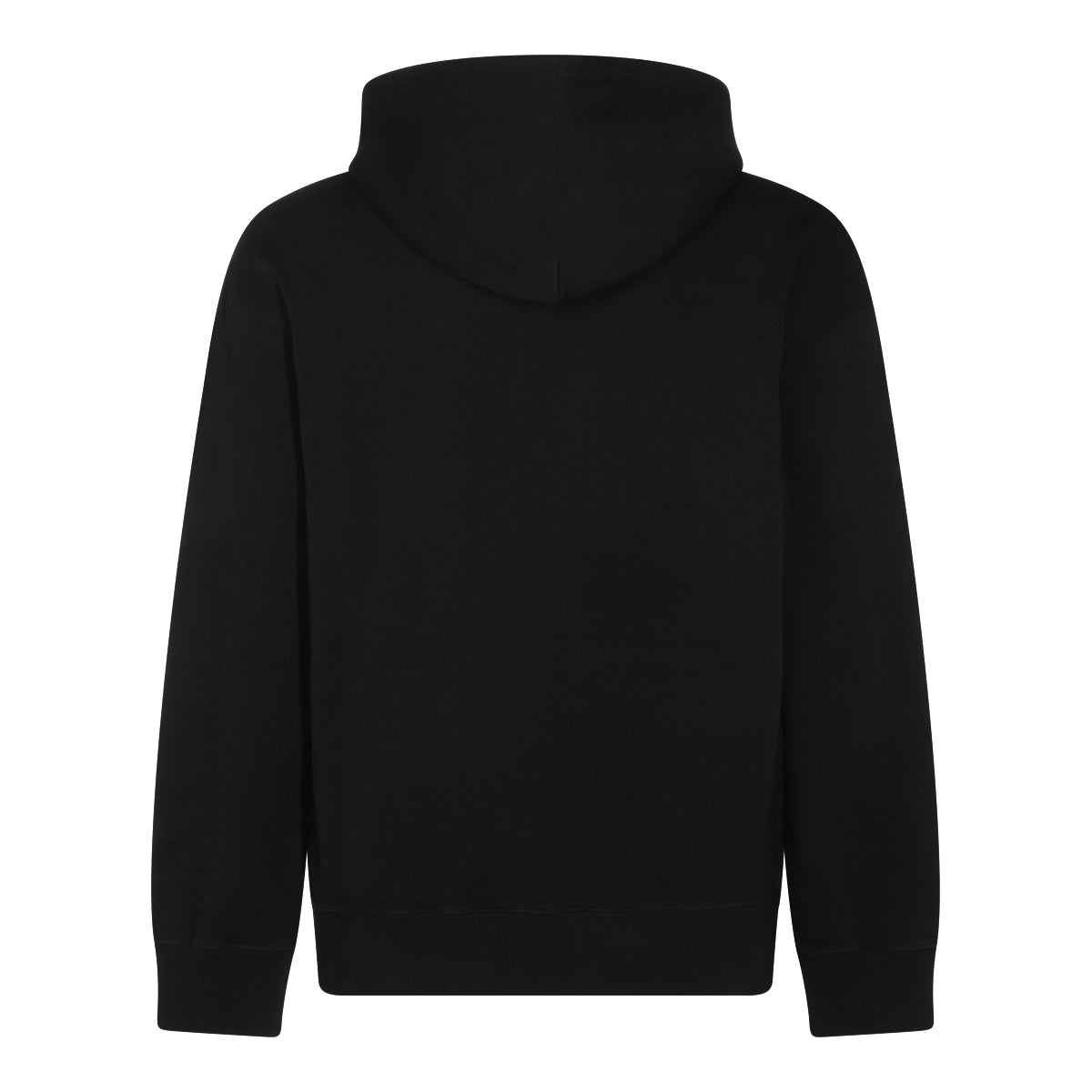 Hooded Black Cotton Sweatshirt