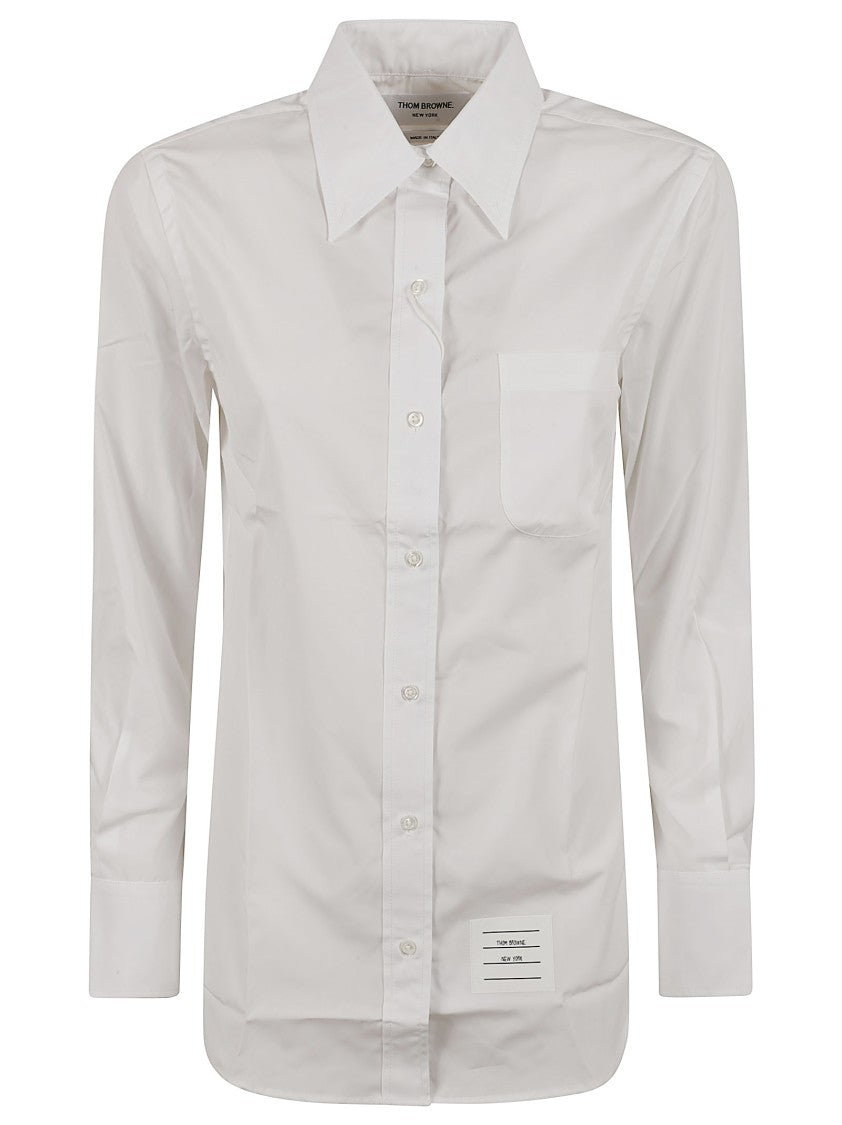 White Cotton Poplin Shirt