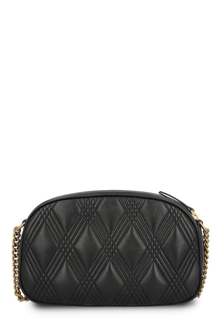 Quilted Lambskin Shoulder Bag with Gold-tone Accents