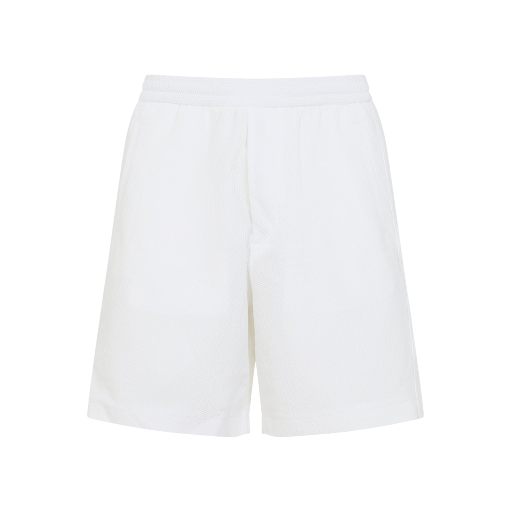 Bermuda Shorts With Elastic Waistband And Embroidered Detail