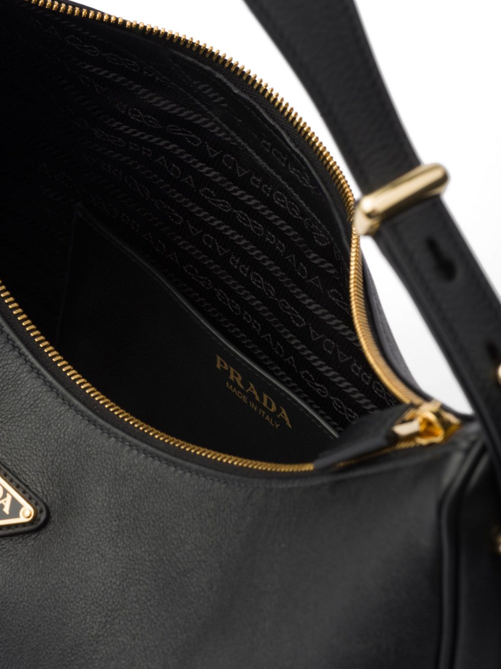 Large Logo-Plaque Leather Shoulder Bag