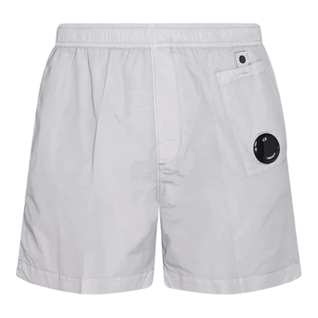 Mid-Thigh Swim Shorts with Textured Fabric