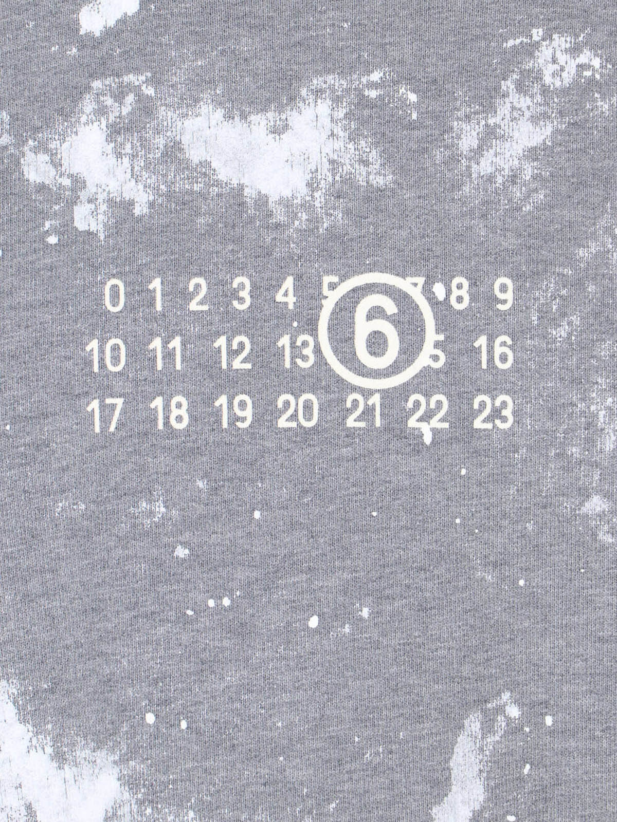 Grey Tie-Dye Printed Logo Cotton Sweatshirt