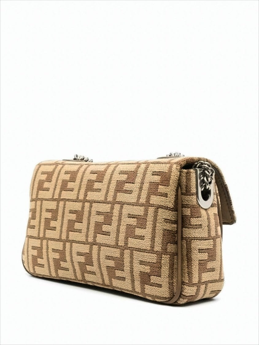 Rectangular Monogram Tote Bag with Chain Strap