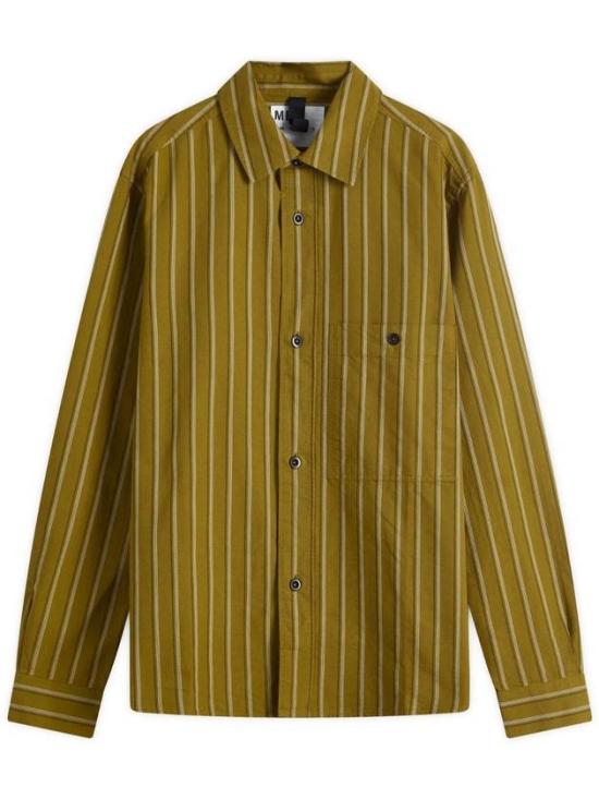 Long Sleeve Striped Shirt With Classic Collar And Button-Down Front