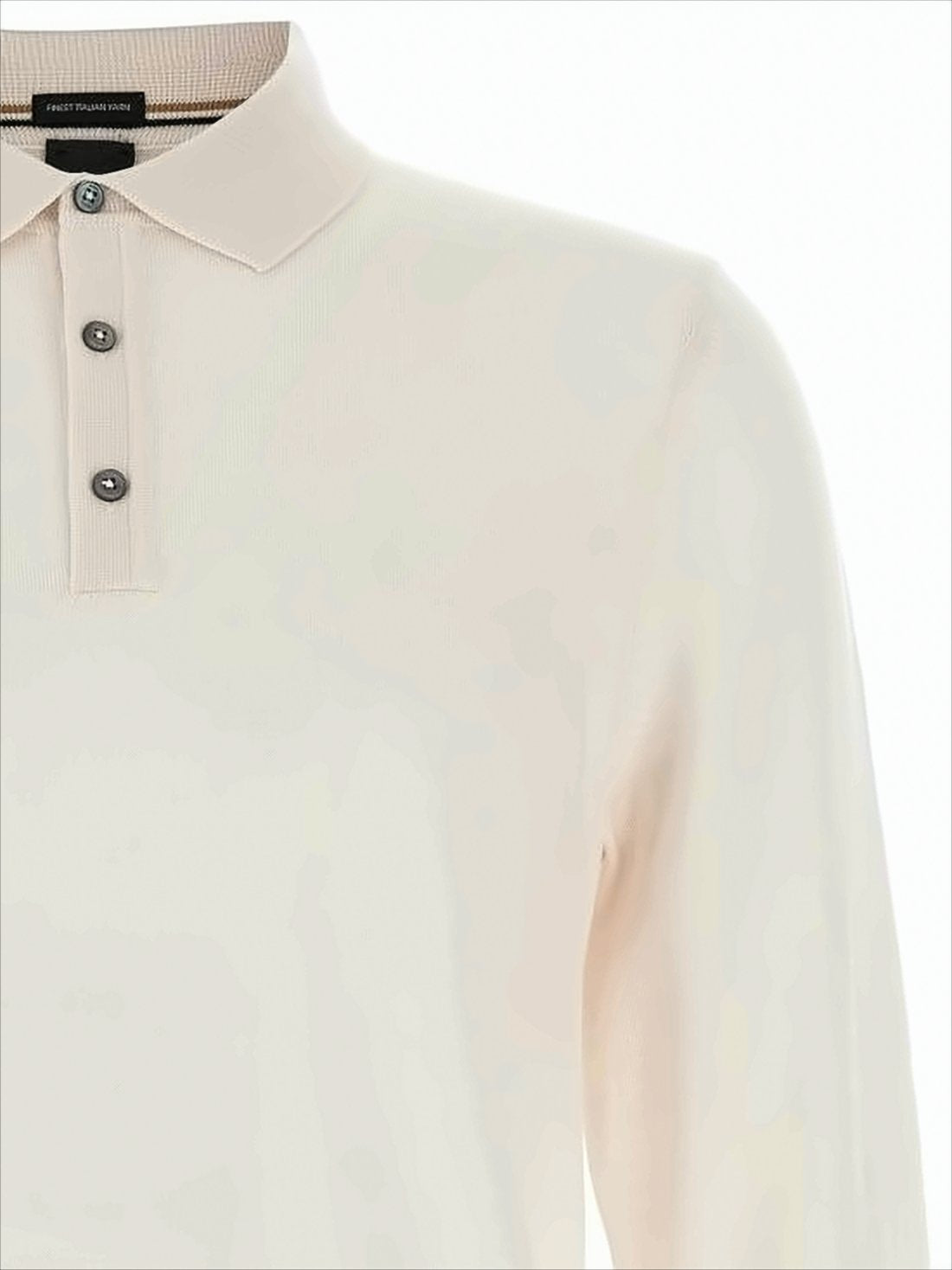 Classic Long-Sleeve Wool Polo Shirt