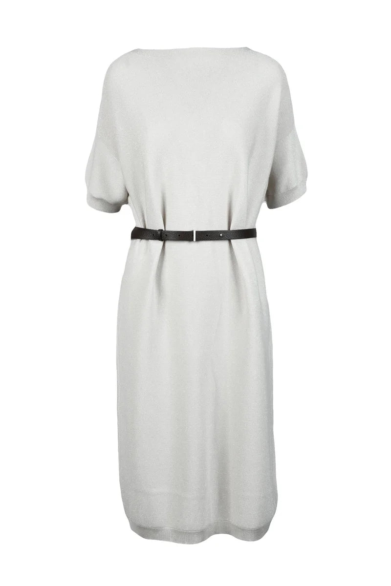 Lamé Dress - Beige