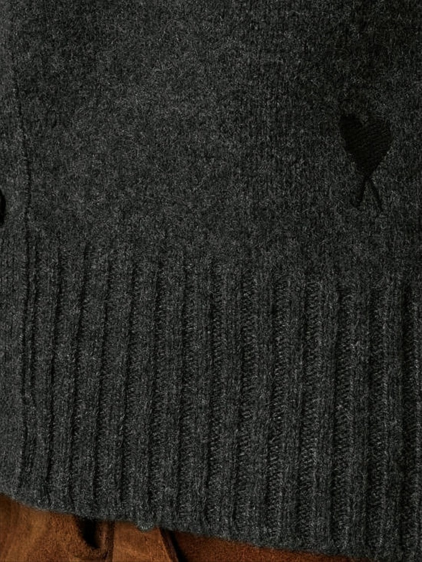 Cropped Cashmere-Wool Cardigan with Button Front