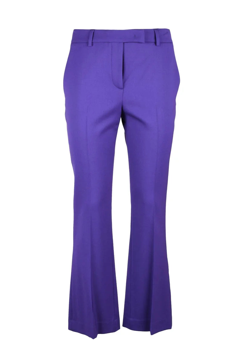 Straight Leg Trousers - Purple