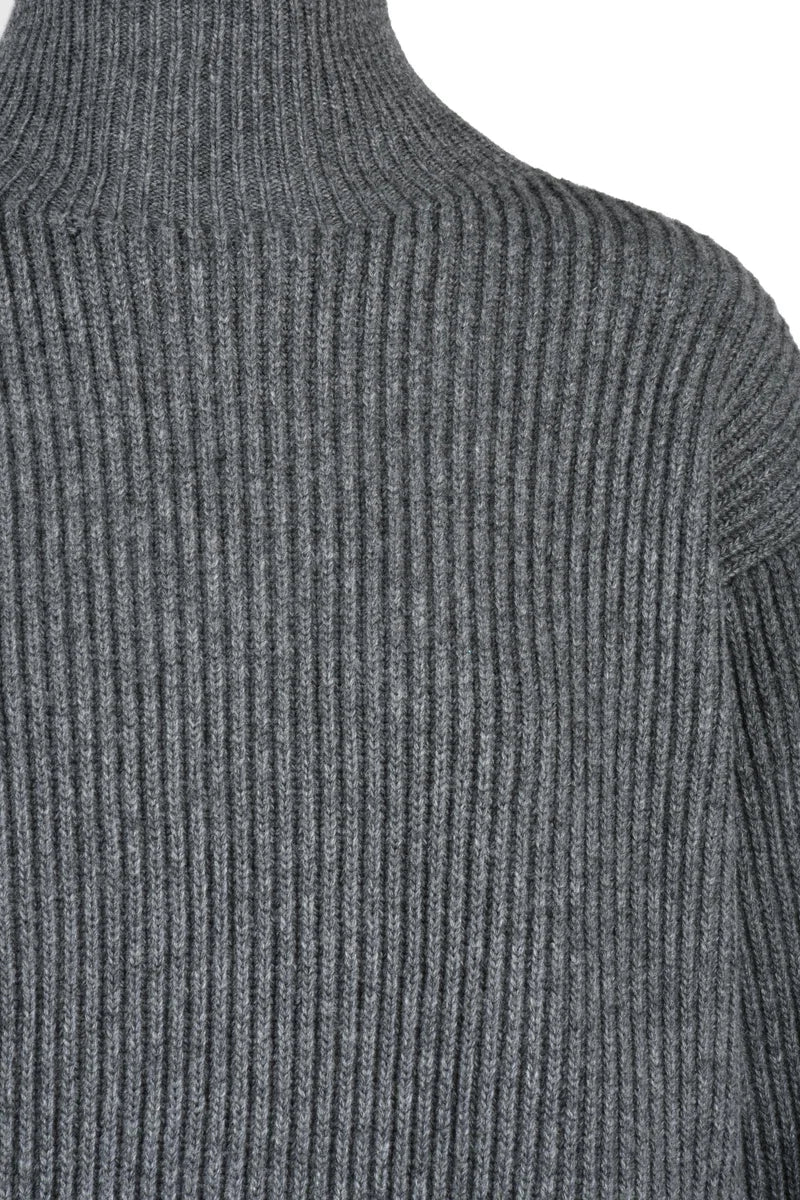 Long Sweater High Neck - Grey