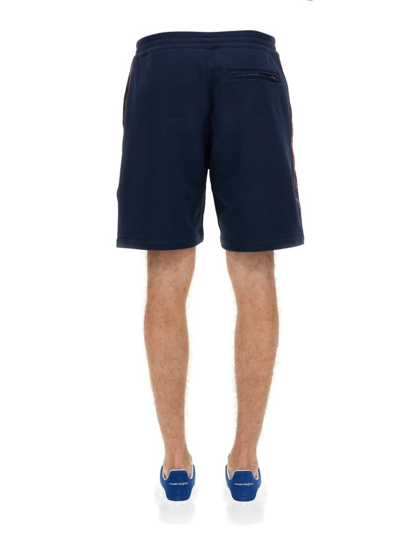 Bermuda Shorts With Selvedge Logo Band