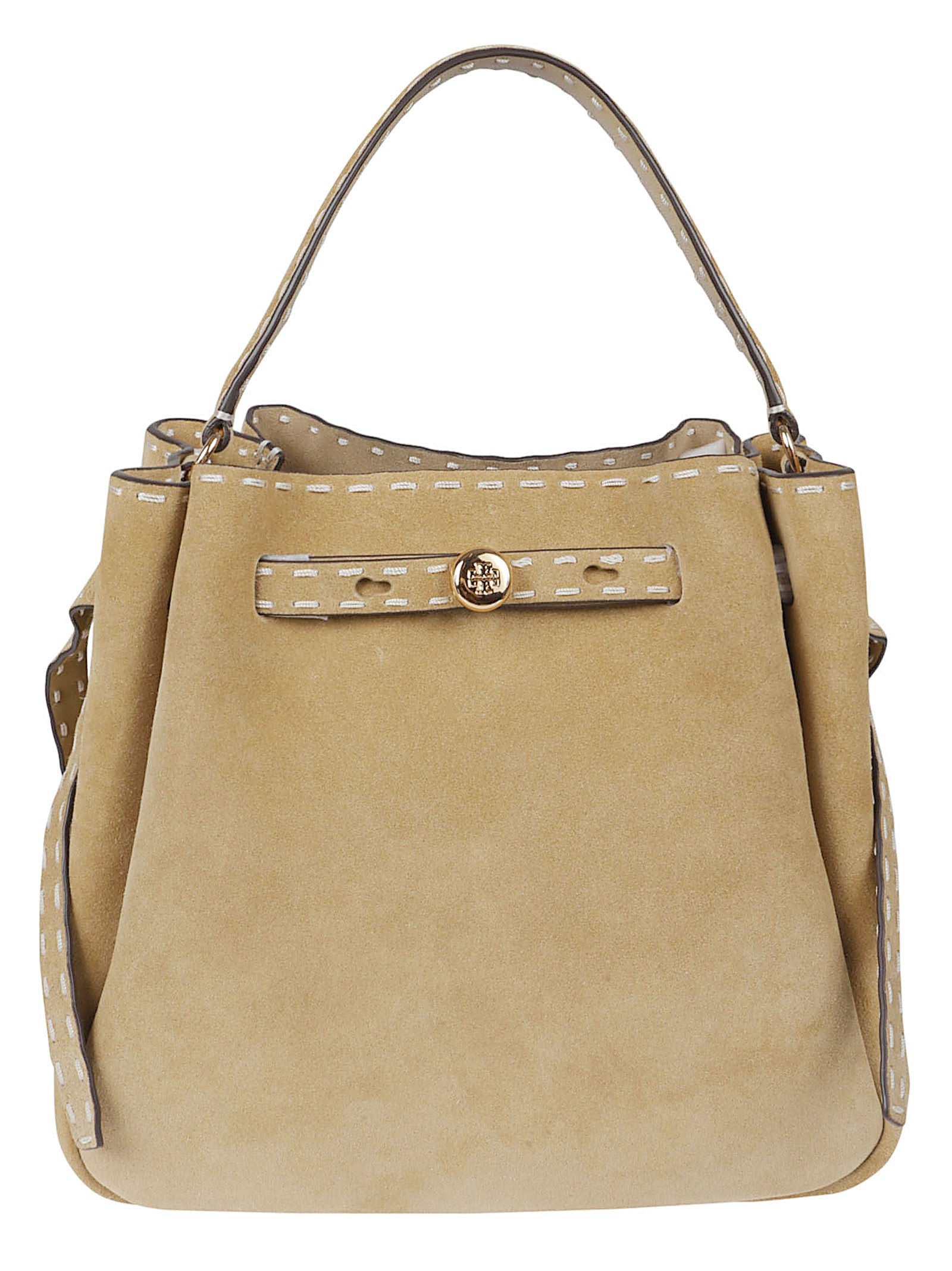 Handcrafted Brushed Suede Bucket Bag