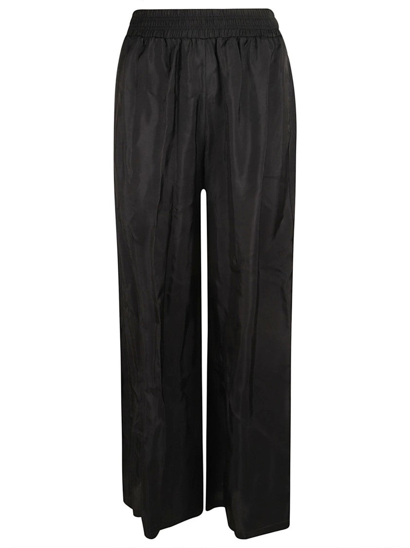 Wide-Leg Trousers With Smooth Finish