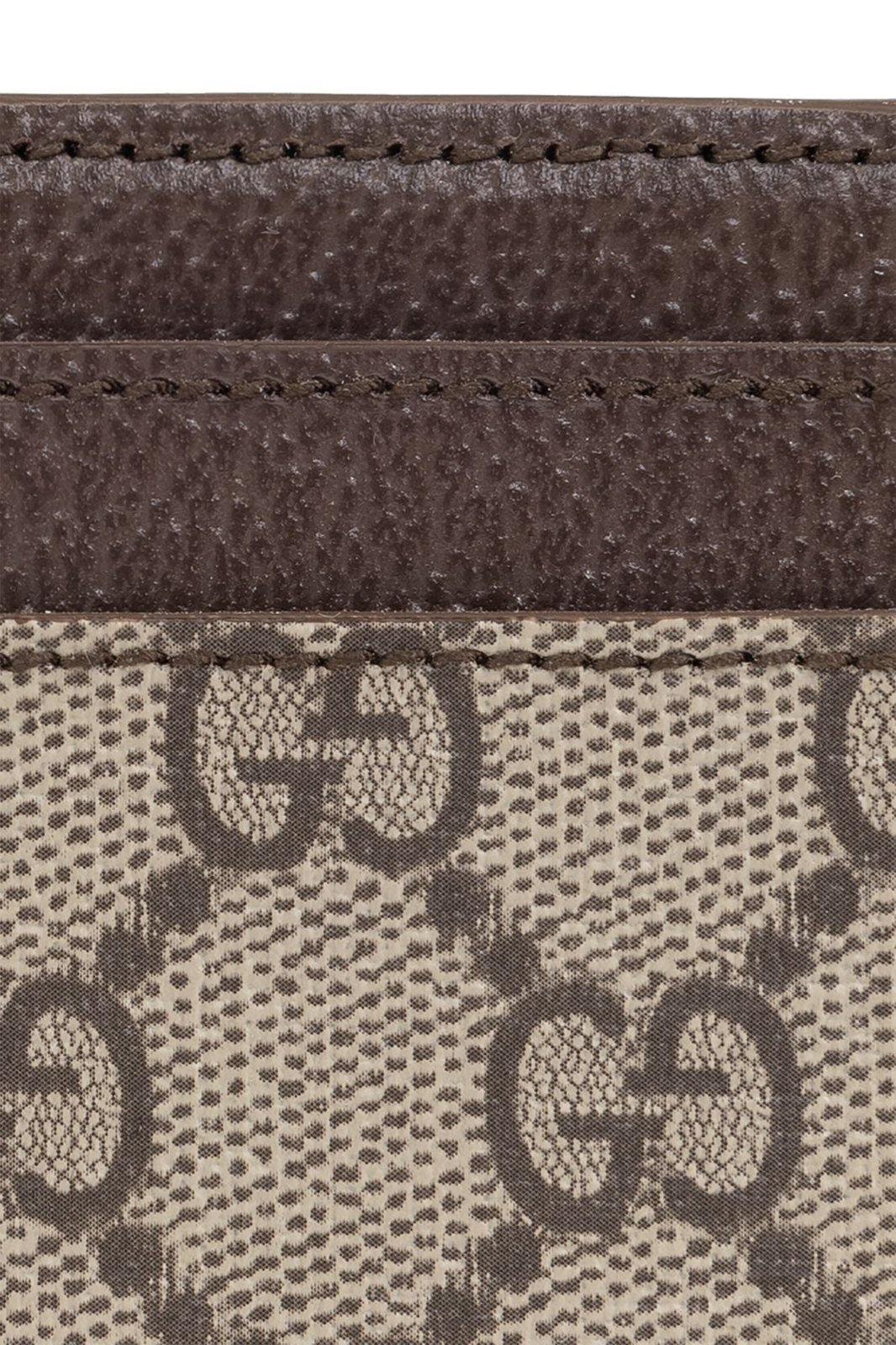 Canvas and Leather Monogram Cardholder