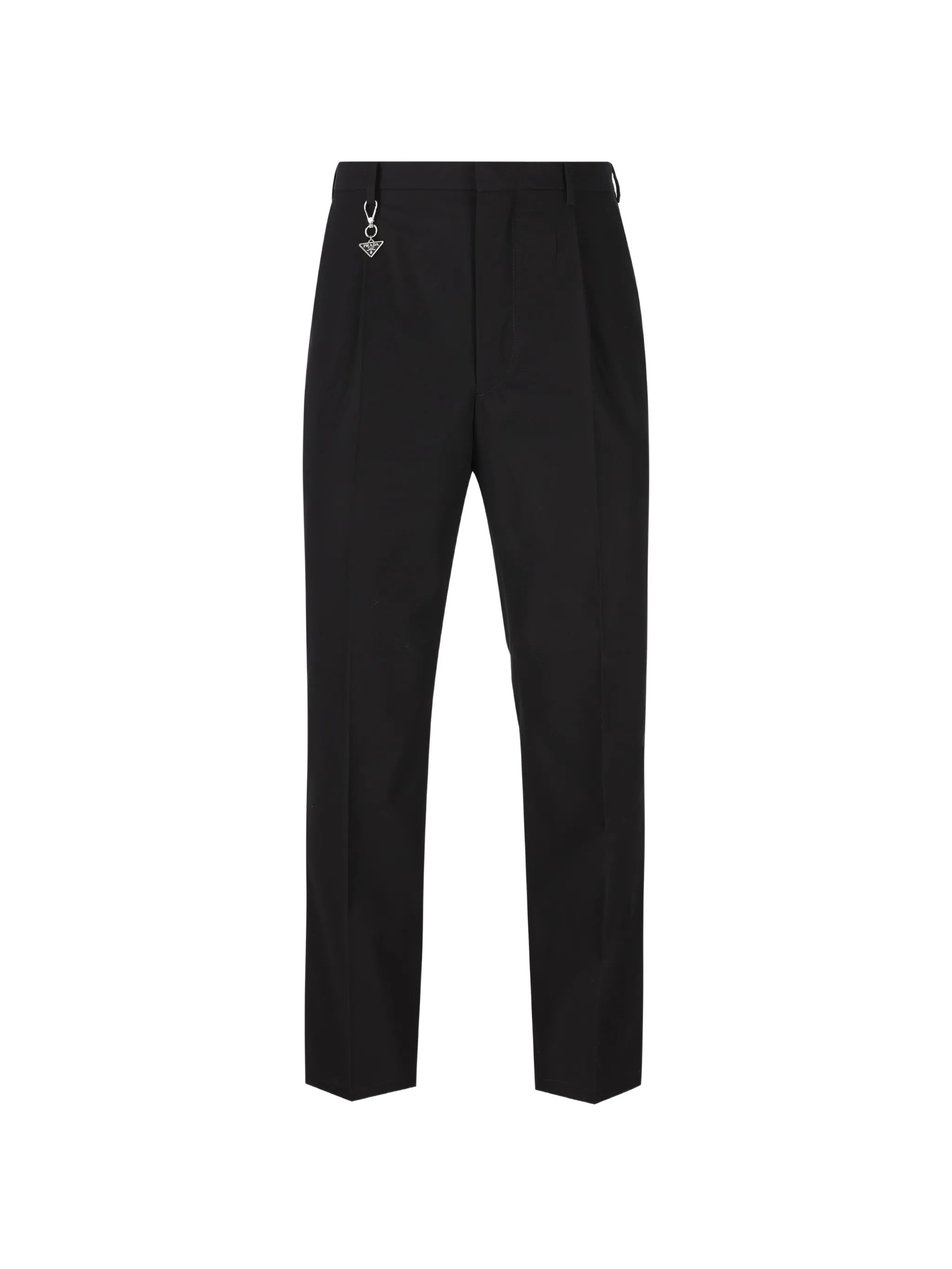 Black Pantalone Tailored Straight-Leg Fabric Pants