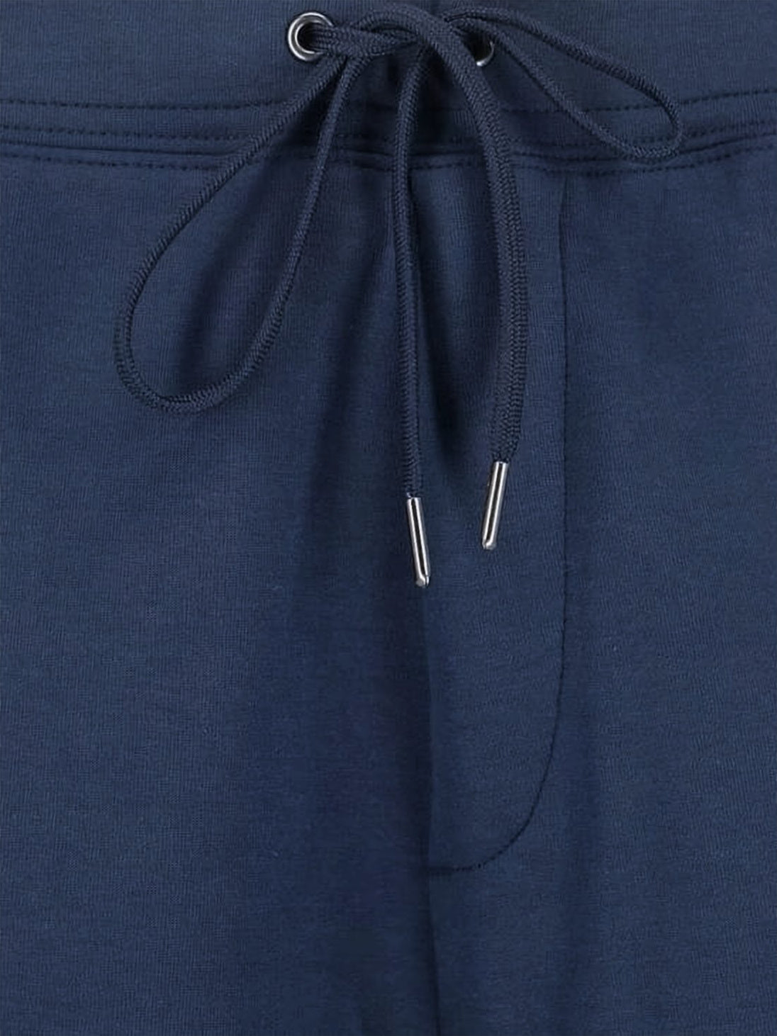 Blue Drawstring Shorts with Embroidered Logo