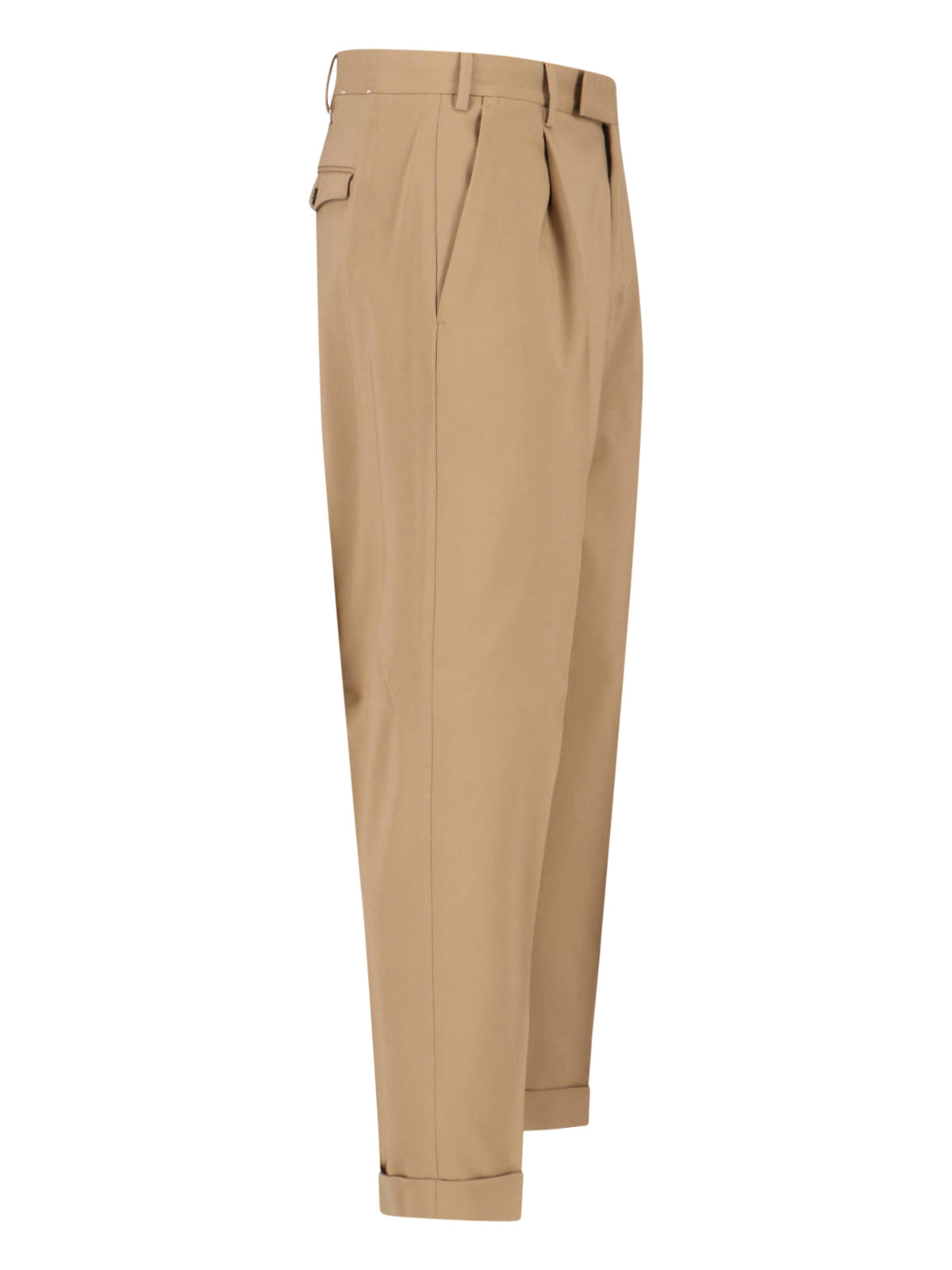 Tailored Wool Trousers – Light Brown