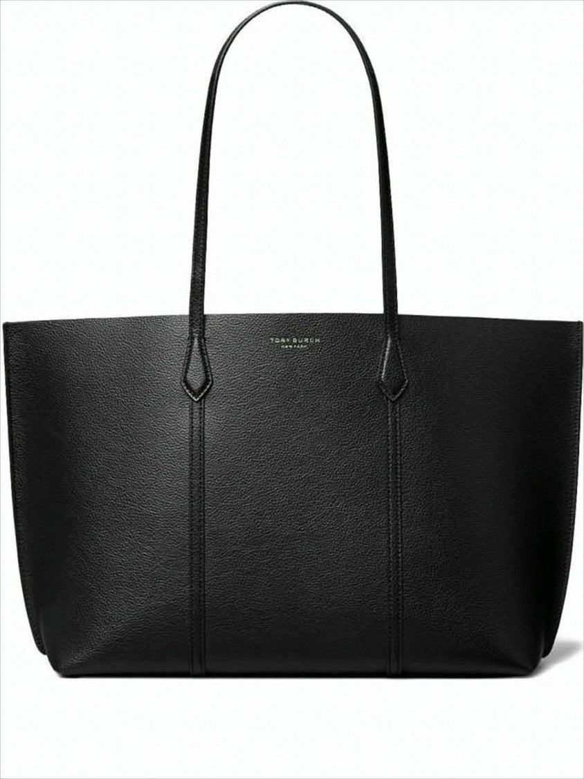 Structured Cowhide Leather Shoulder Bag with Gold-tone Accents