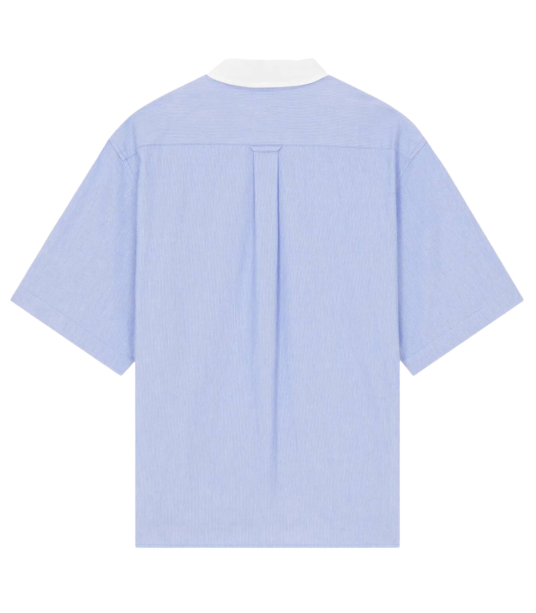 Short-Sleeved Minimalistic Shirt With Contrasting Collar
