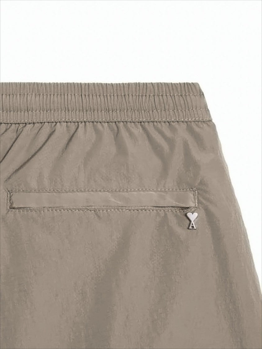 Streamlined Swim Shorts With Elastic Waistband And Heart Detail