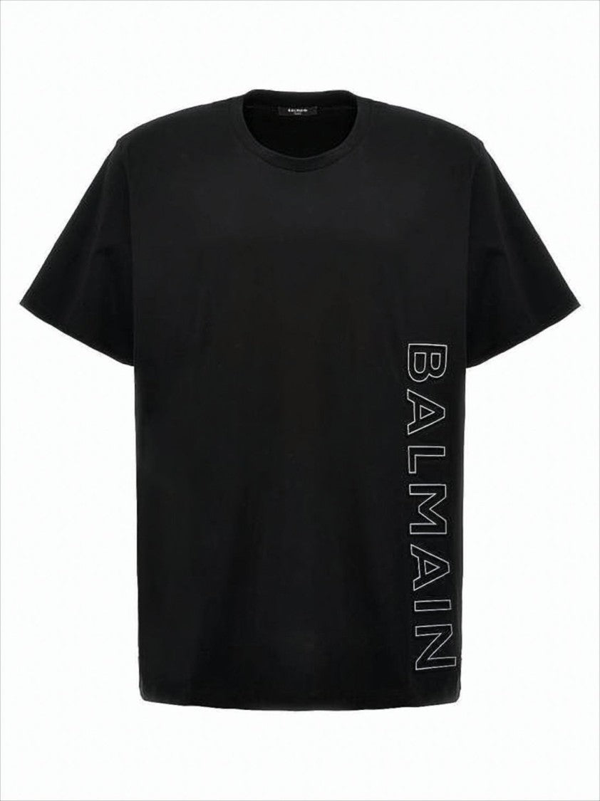 Relaxed Fit Black T-Shirt with Bold Logo Print
