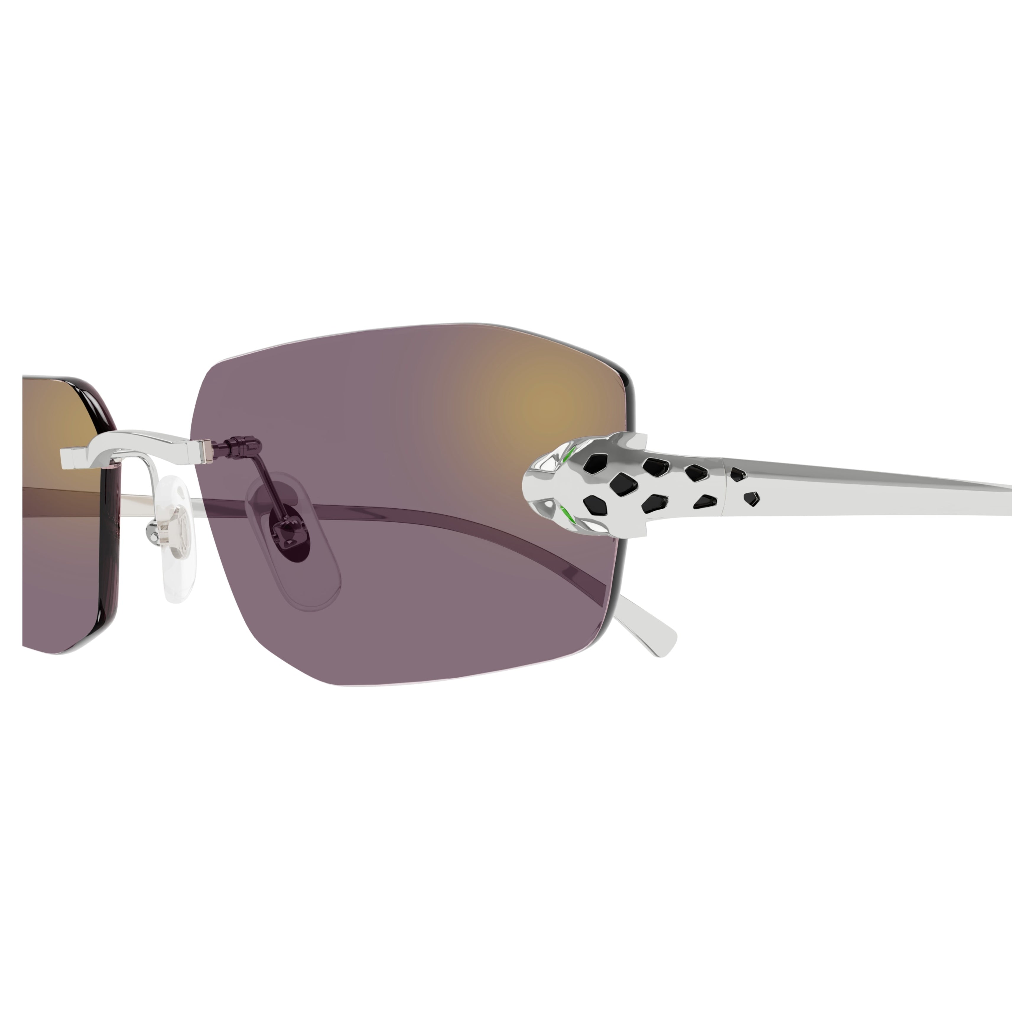 Rimless Sunglasses With Gradient Lenses And Unique Temples