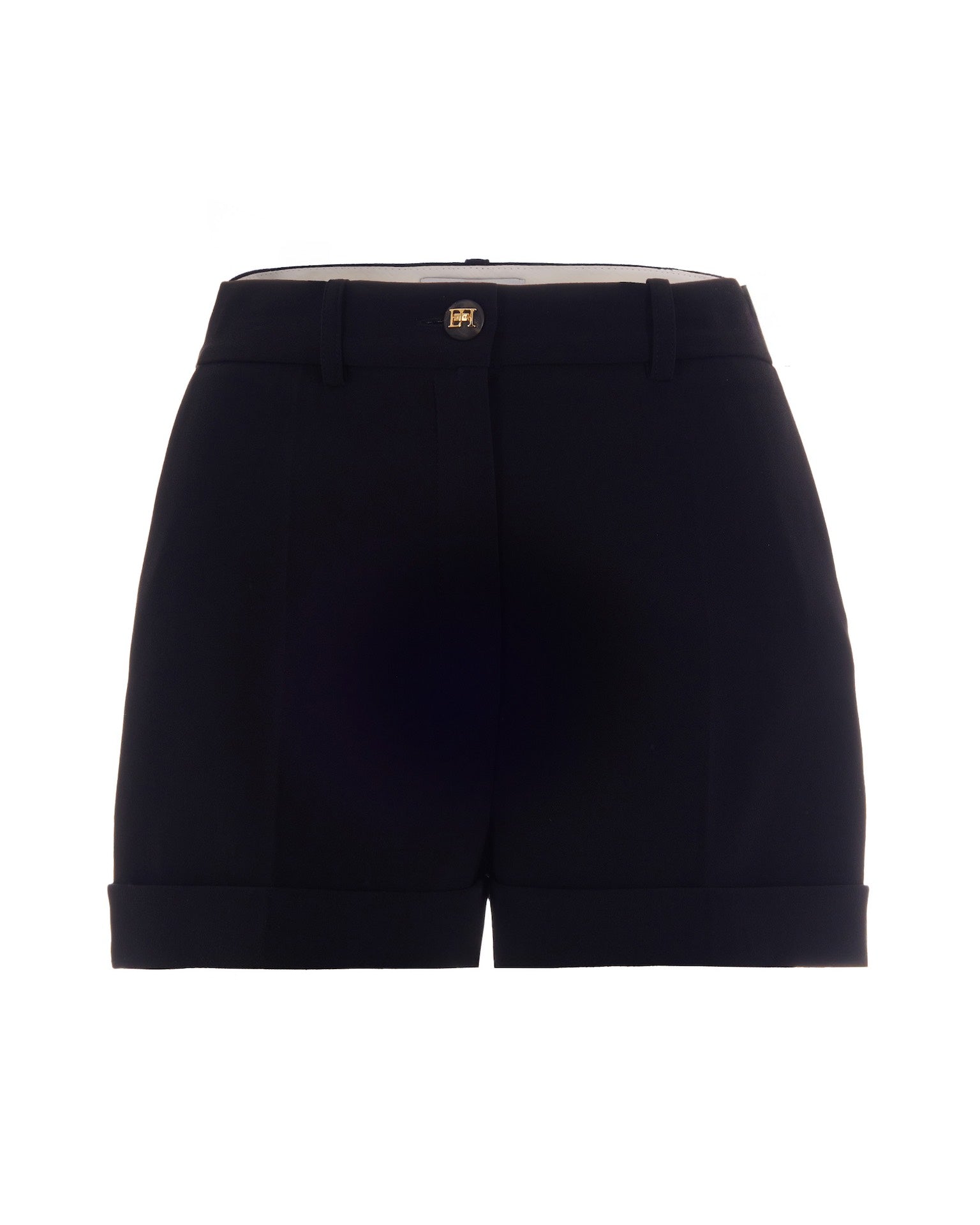 Black Crepe Shorts