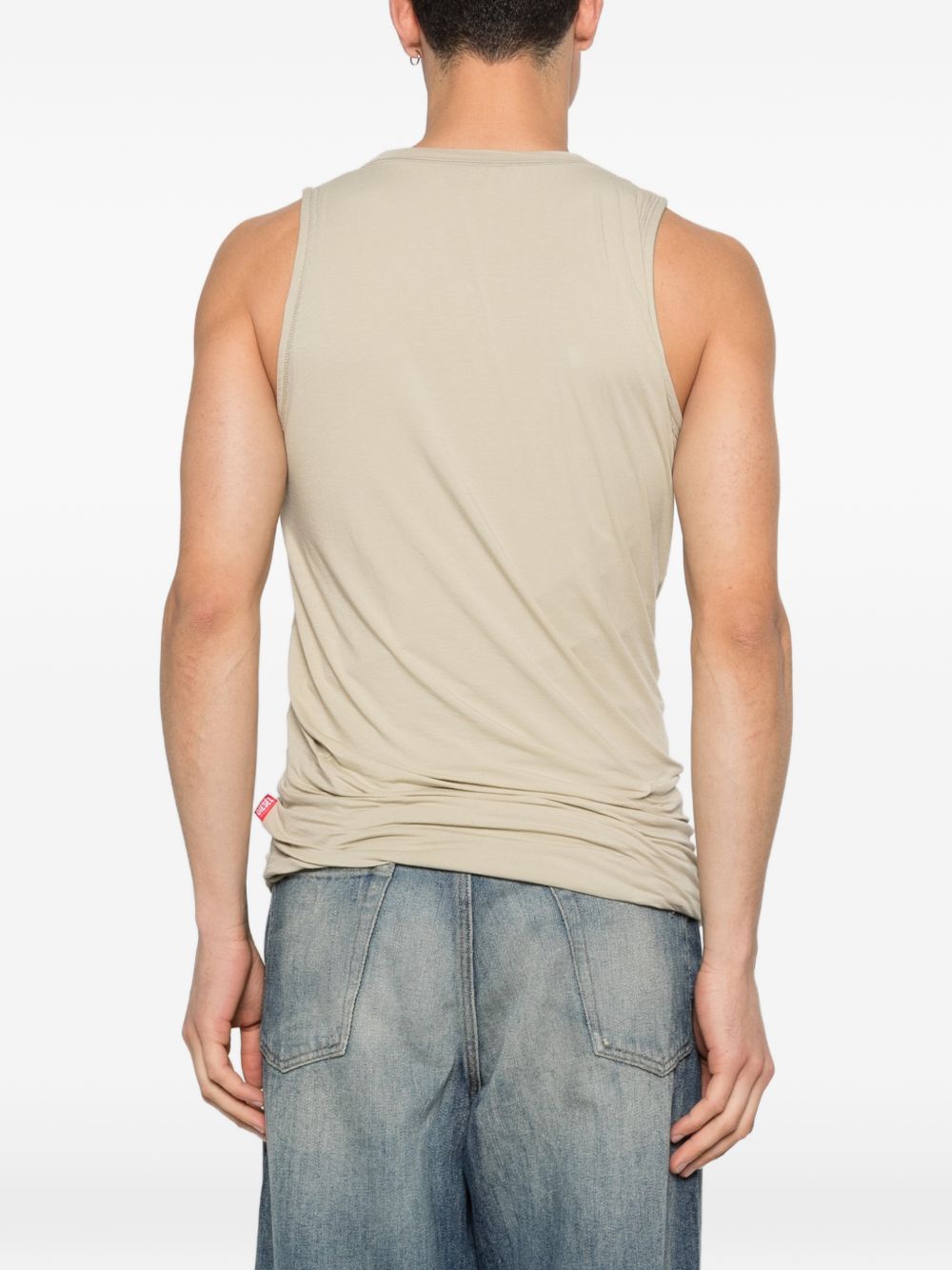 Sleeveless Fitted Top With Subtle Ruching