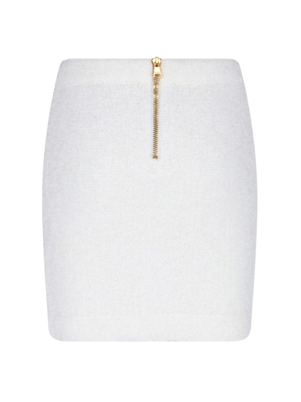 Mini Button Skirt – White