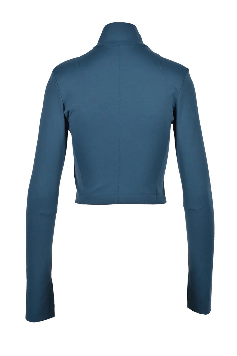 Cropped Bolero Jacket with High Collar