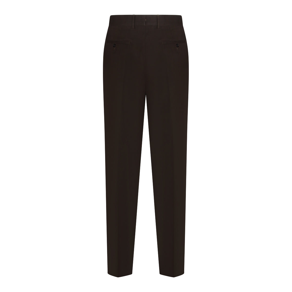 Brown Straight-Leg Trousers