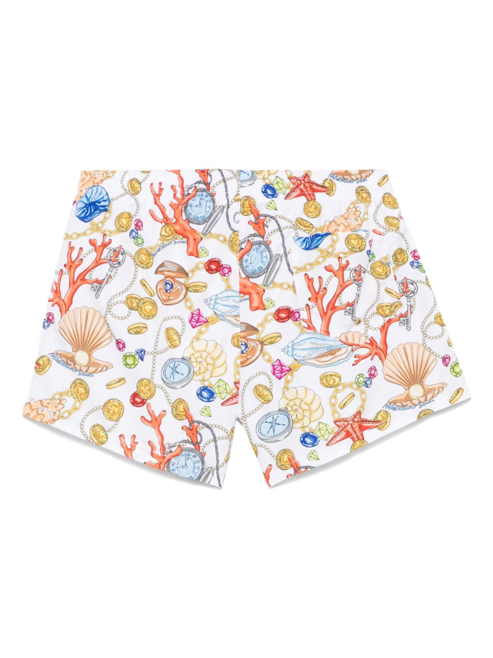 Nautical Swim Shorts with Seashell Print