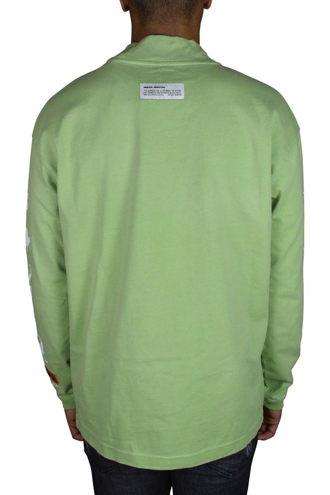 Green Long Sleeve T-Shirt With Embroidered Logo