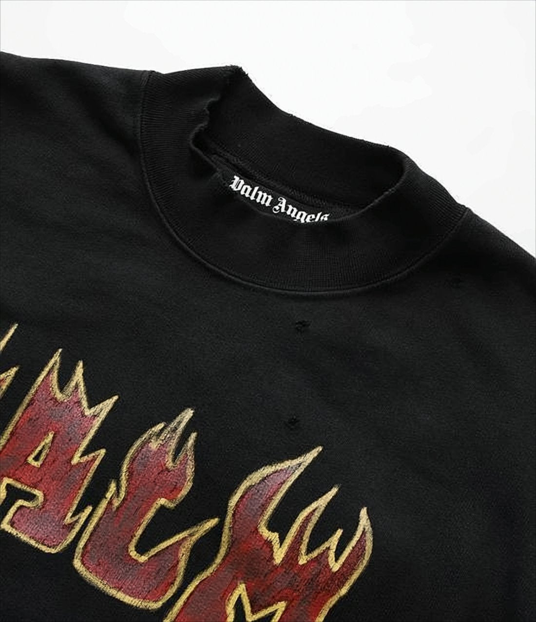 Black Long-Sleeve T-Shirt with Graphic Print