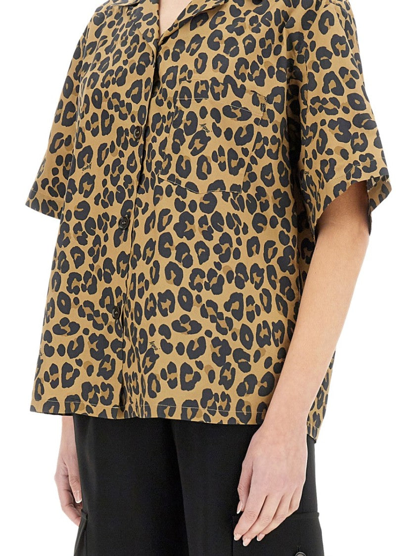 Animal Print Short Sleeve Top