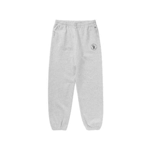 Heather Grey Jogger Pants with Relaxed Fit and Subtle Logo