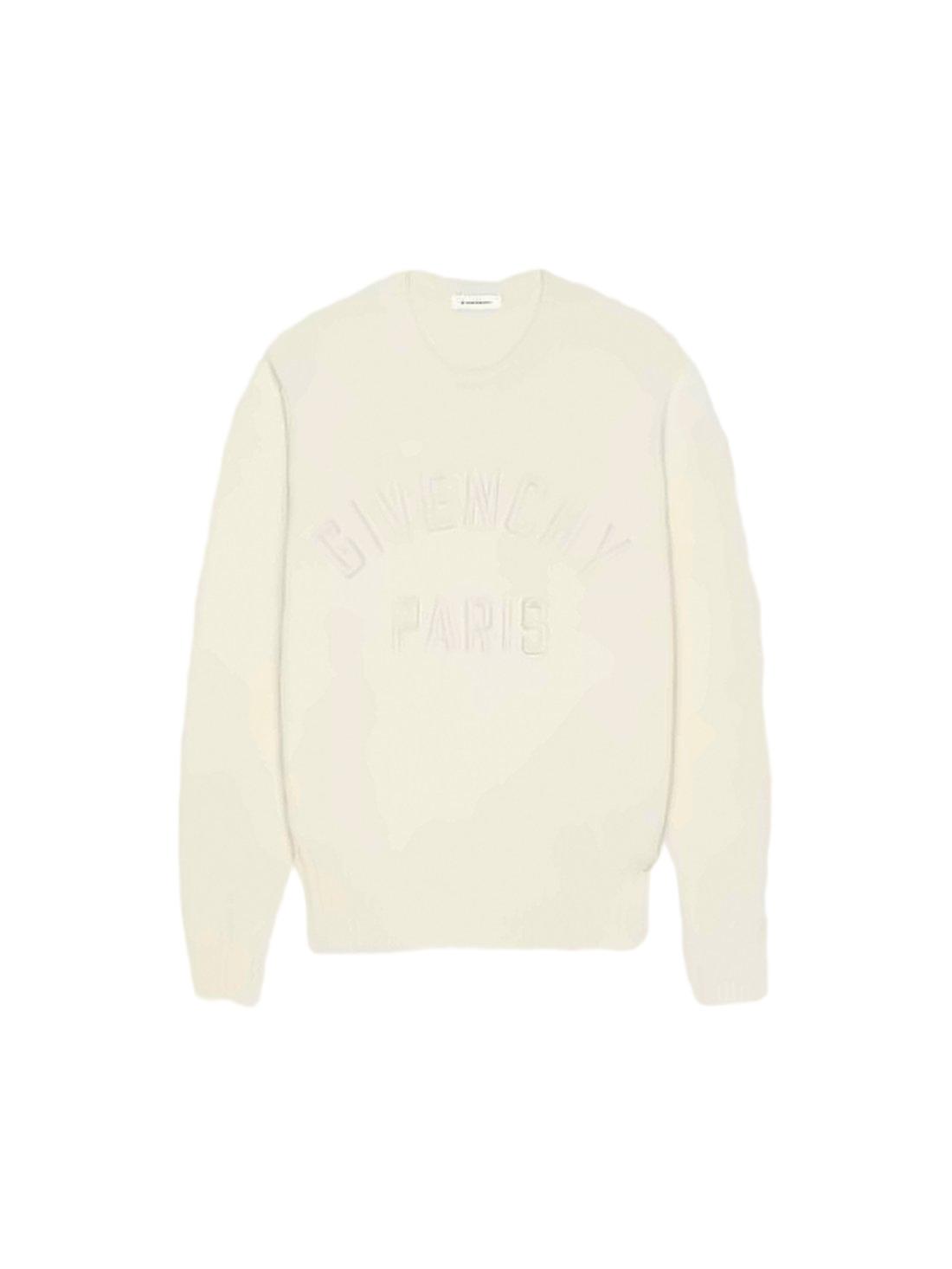Relaxed Fit White Cotton Sweater