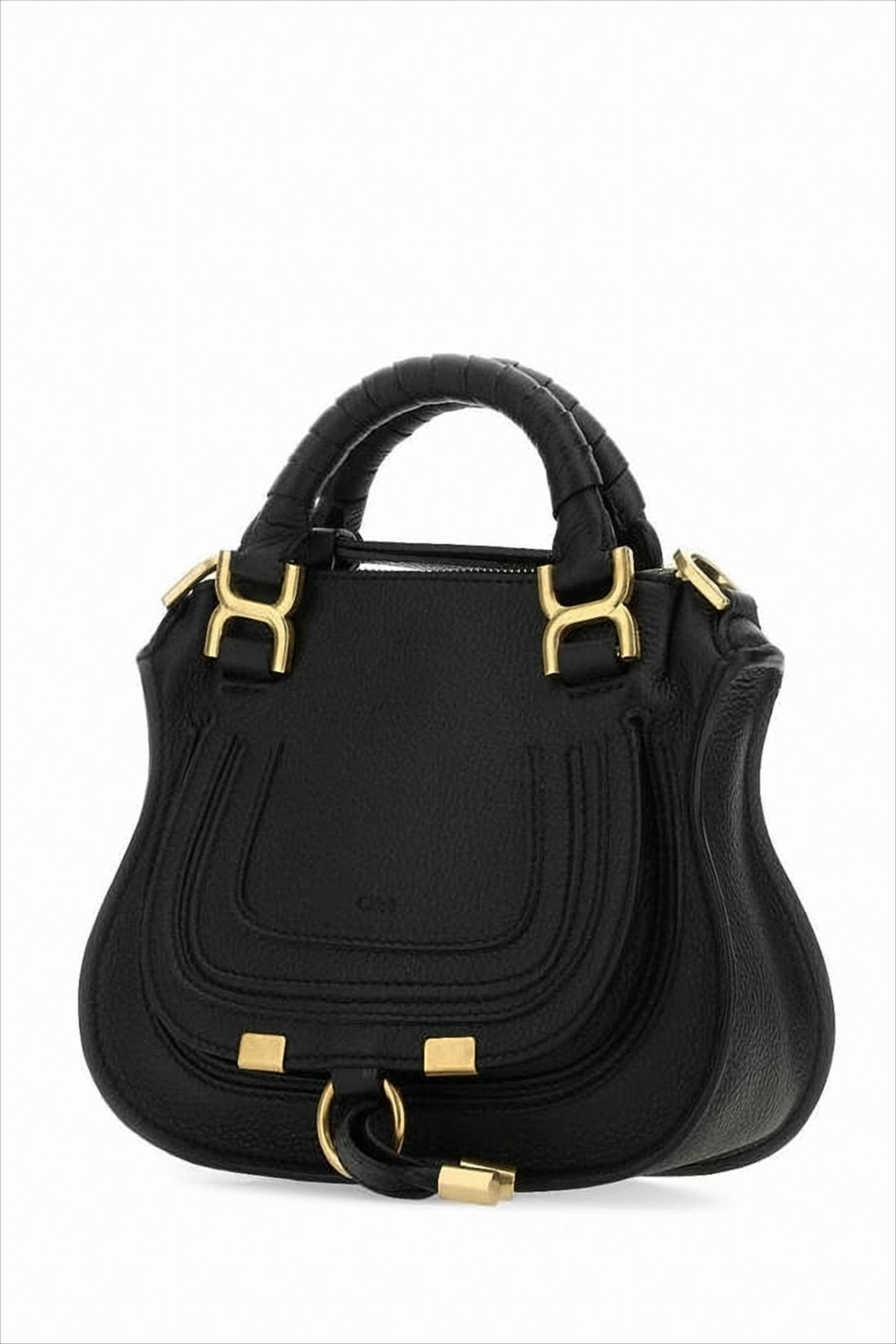 Textured Calf Leather Shoulder Bag