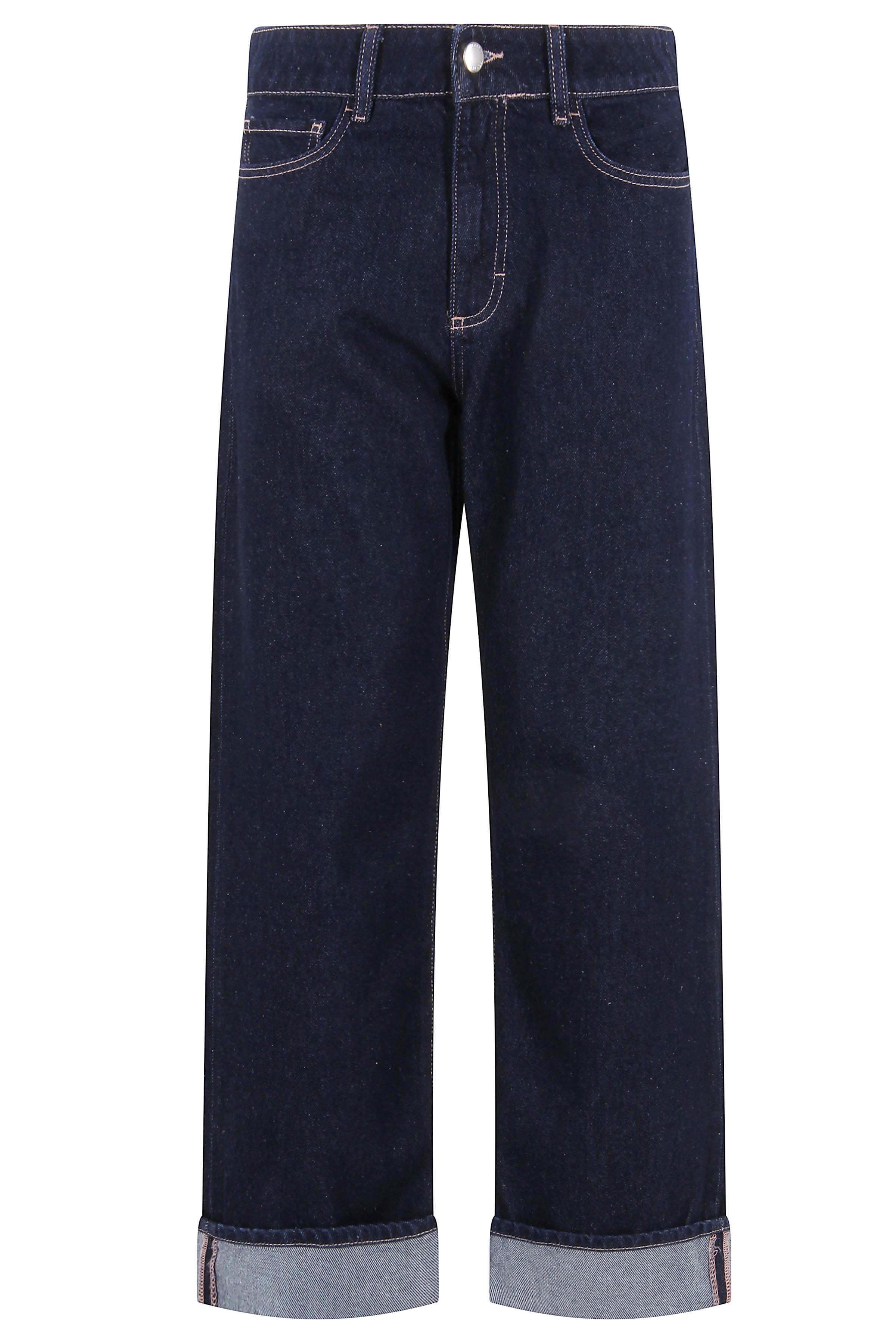 Indigo Blue Tiny Jeans With Contrast Stitching