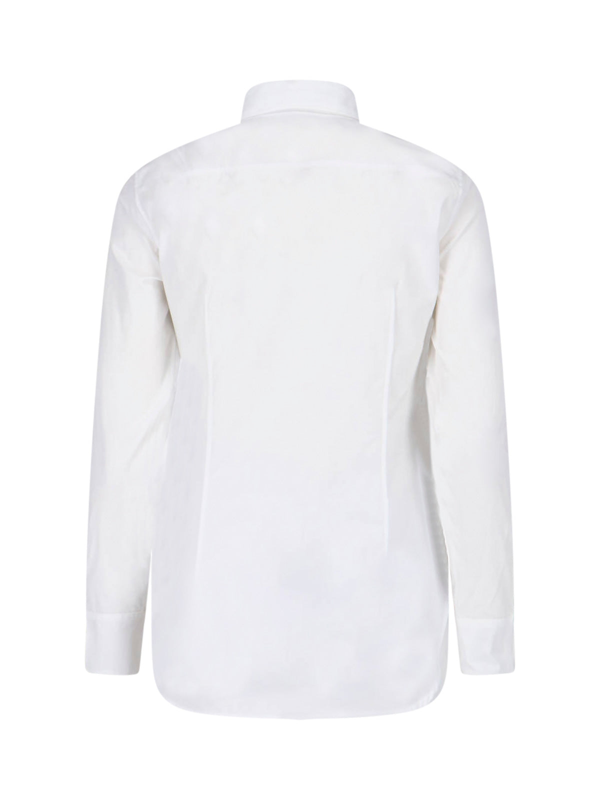 White Classic Cotton Poplin Embossed Shirt